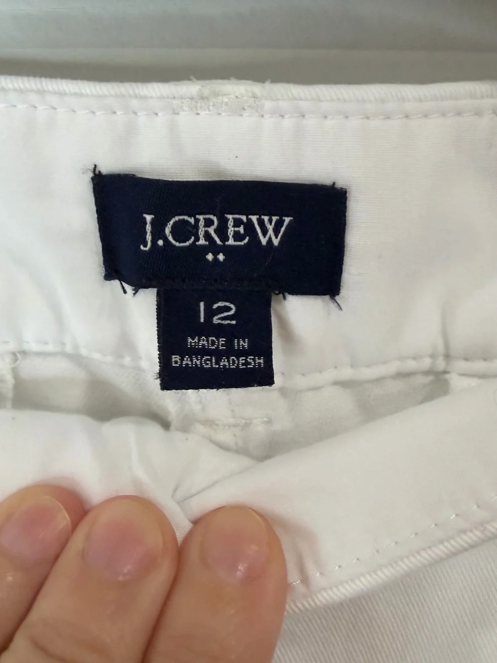 J.Crew Women’s White Cotton Chino Shorts Size 12 Classic Casual